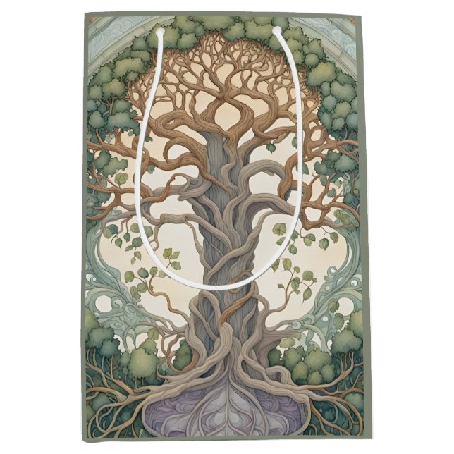 Baum des Lebens Mittlere Geschenktüte (Vorderseite)