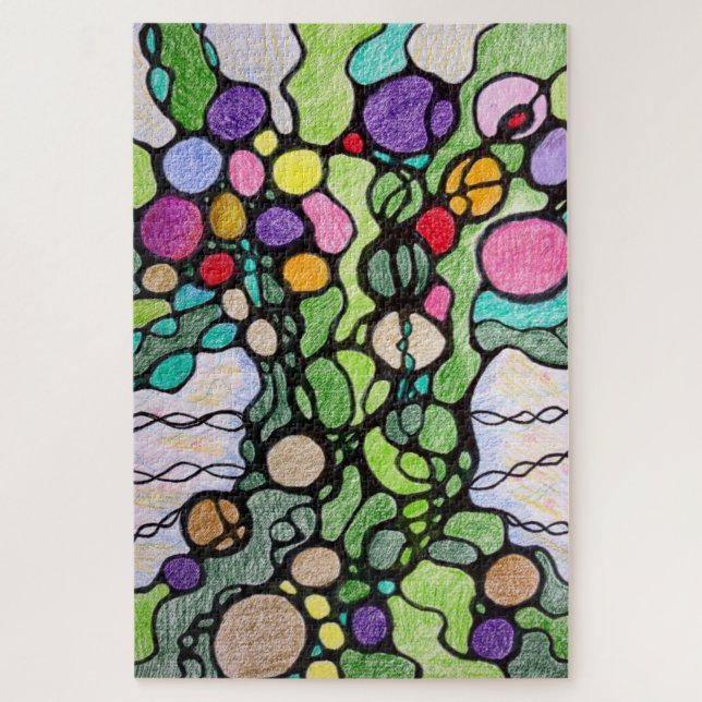 Baum des Lebens Moderne Kunst Puzzle (Vertikal)