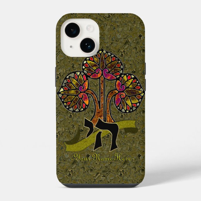 Baum des Lebens (personalisiert) iPhone Hülle (Rückseite)
