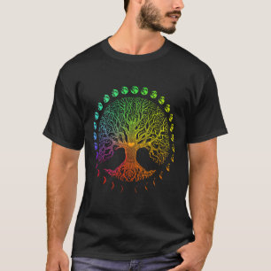 Baum des Lebens Phasen des Mondes Geschenk T-Shirt