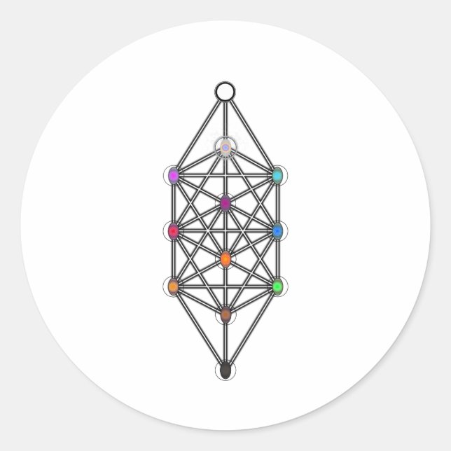 Baum des Lebens Runder Aufkleber (Vorderseite)