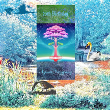 Baum des Lebens Seelengrüne 25. Geburtstagsparty