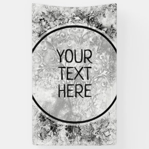 Baum des Lebens - Spiralen Blätter Grunge Stil 1 Banner
