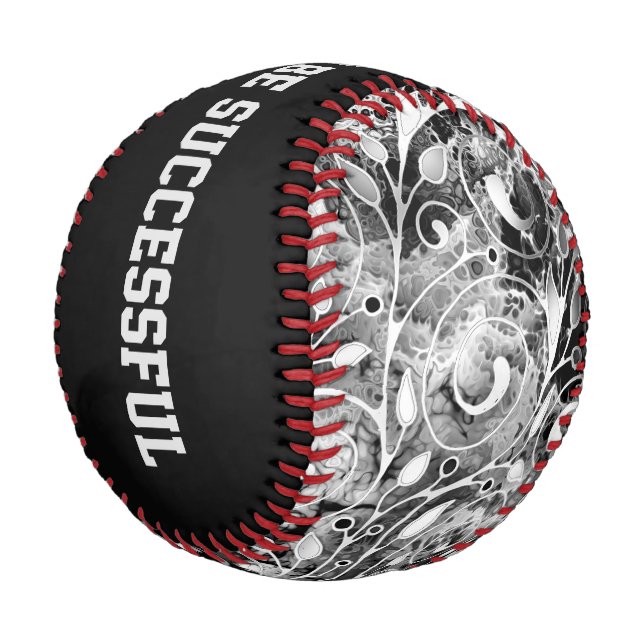 Baum des Lebens - Spiralen Blätter Grunge Stil 1 Baseball (Schrägansicht)