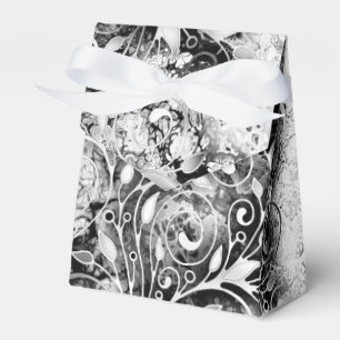 Baum des Lebens - Spiralen Blätter Grunge Stil 1 Geschenkschachtel