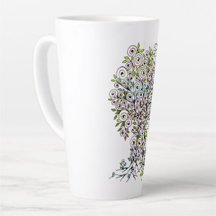 Baum des Lebens - Spiralen Blätter Obst 1 Milchtasse
