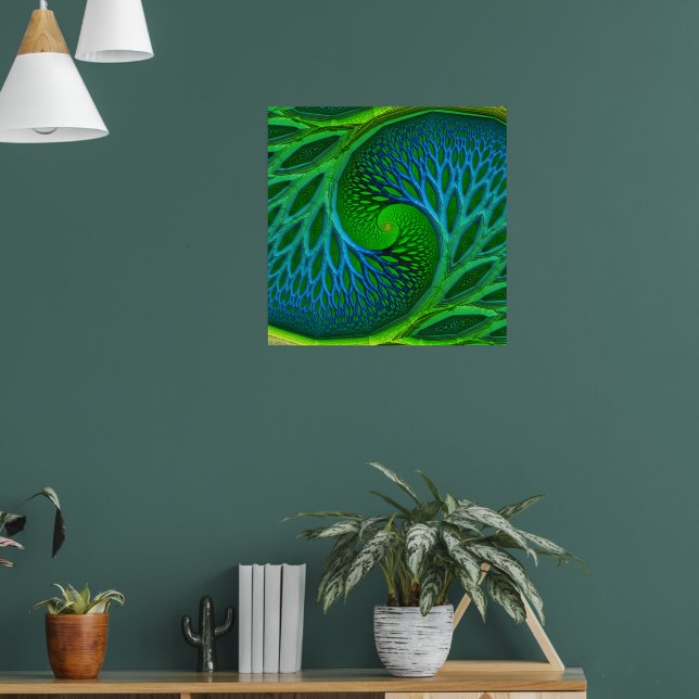 Baum des Lebens Spiralfraktal Poster (Wohnzimmer 1)
