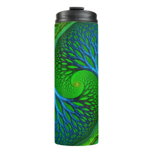Baum des Lebens Spiralfraktal  Thermosbecher