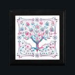 Baum des Lebens Spirituelle Natur Erinnerungskiste<br><div class="desc">Schöner Baum des Lebens Design in Blau und Rosa Blended Farben.</div>