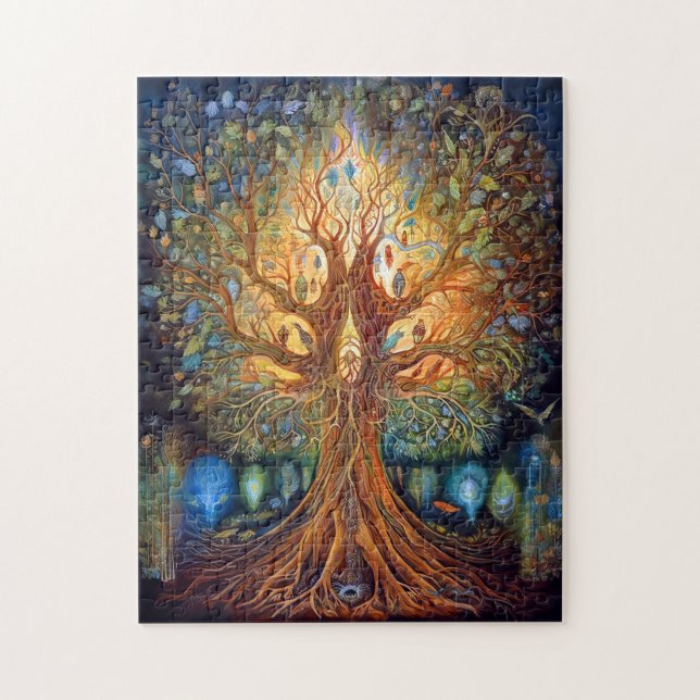 Baum des Lebens surreale Natur Kunst Puzzle (Vertikal)