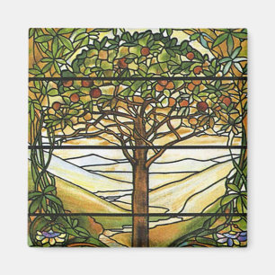 Baum des Lebens/Tiffany-Buntglasfenster Magnet