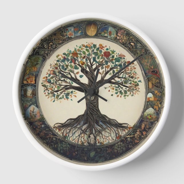 Baum des Lebens Uhr (Vorderseite)
