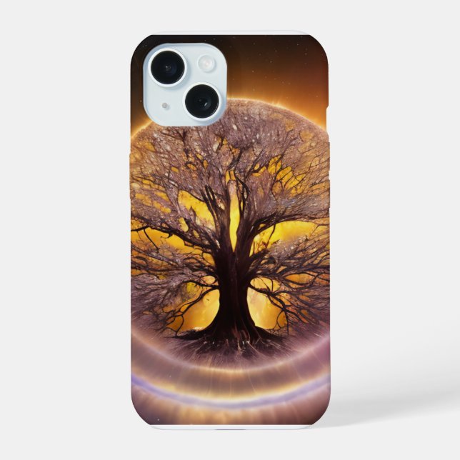 Baum des Lebens v2 iPhone 15 Hülle (Rückseite)
