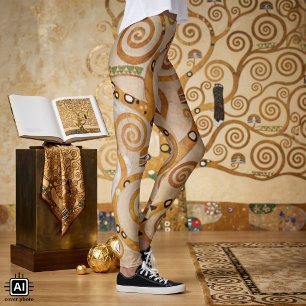 Baum des Lebens von Gustav Klimt, stilisiert Jugen Leggings