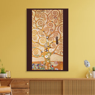 Baum des Lebens von Gustav Klimt, stilisiert Jugen Leinwanddruck