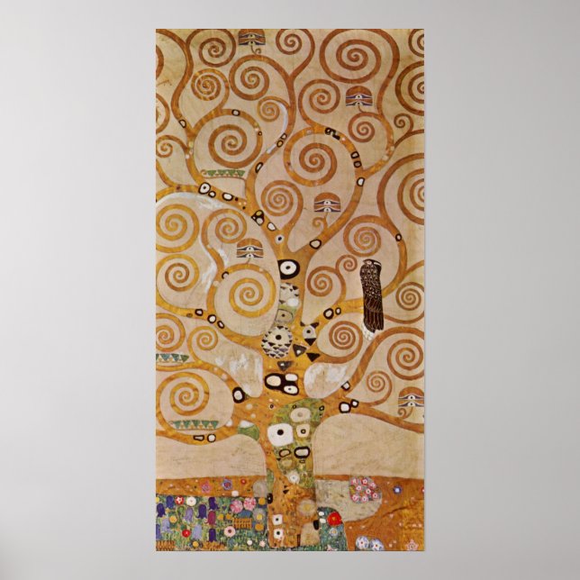 Baum des Lebens von Gustav Klimt, stilisiert Jugen Poster (Vorne)