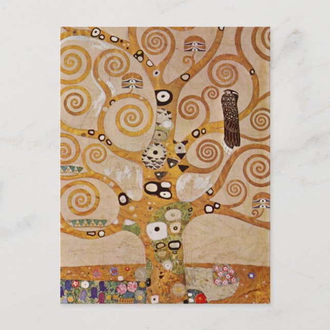 Baum des Lebens von Gustav Klimt, stilisiert Jugen Postkarte (Vorderseite)