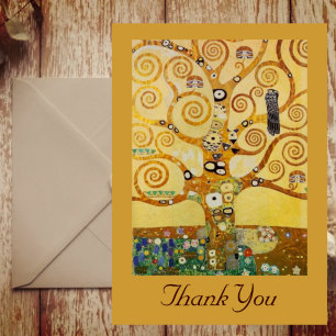 Baum des Lebens von Klimt Dankeskarte