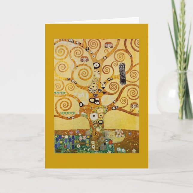 Baum des Lebens von Klimt Karte (Vorderseite)