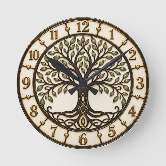 Baum des Lebens Wanduhr (Vorderseite)