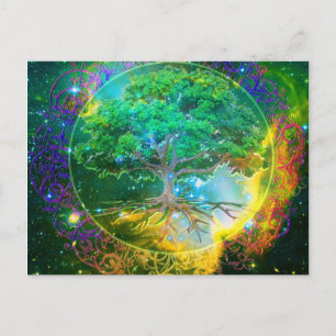 Baum des Lebens Wellness Postkarte