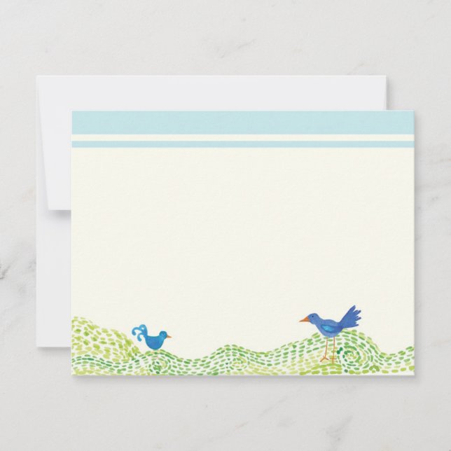 Baum des Lebens, Whimsical Boy Danke, flache Notiz Einladung (Vorderseite)