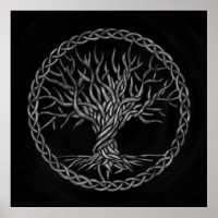 Baum des Lebens - Yggdrasil-Graustufen