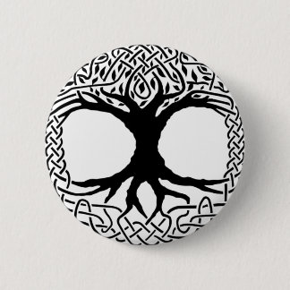 Baum des Lebens Yggdrasil Norse wicca Mythologie Button