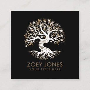 Baum des Lebens - Yggdrasil Quadratische Visitenkarte
