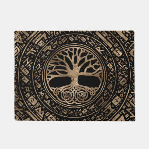 Baum des Lebens - Yggdrasil-Runenmuster Fußmatte
