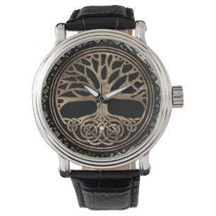 Baum des Lebens - Yggdrasil Runic Pattern Armbanduhr