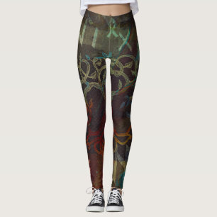 Baum des Lebens - Yggdrasil - und Runen Leggings