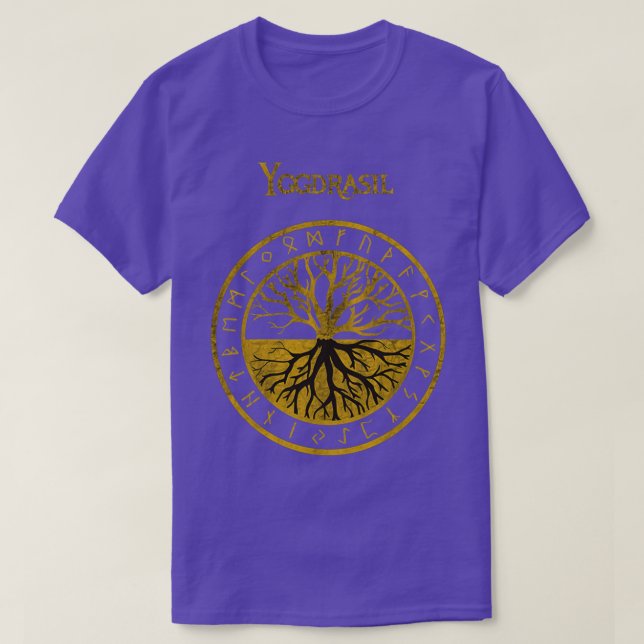 Baum des Lebens Yggdrasil Vikings Geschenk T-Shirt (Design vorne)