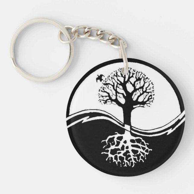 Baum des Lebens Yin Yang Schlüsselanhänger (Vorderseite)