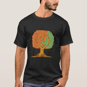 Baum des Lebens Yin Yang Symbol Tao Taijitu Yoga P T-Shirt