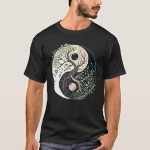 Baum des Lebens Yin Yang Yoga Natur Balance Kunst T-Shirt