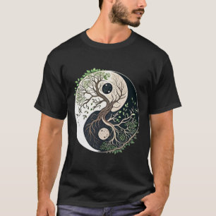 Baum des Lebens Yin Yang Yoga Natur Lance Kunst T-Shirt