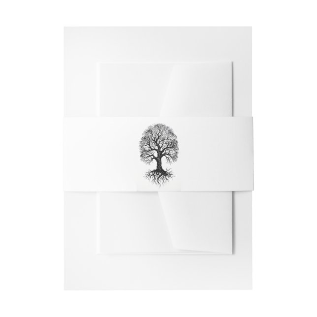 Baum des Lebens Zen-Einladung Bauchbinde Einladungsbanderole (Vorderseite Beispiel)