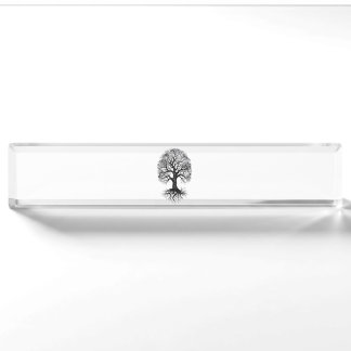 Baum des Lebens Zen-Schreibtisch Namensschild Namensplakette