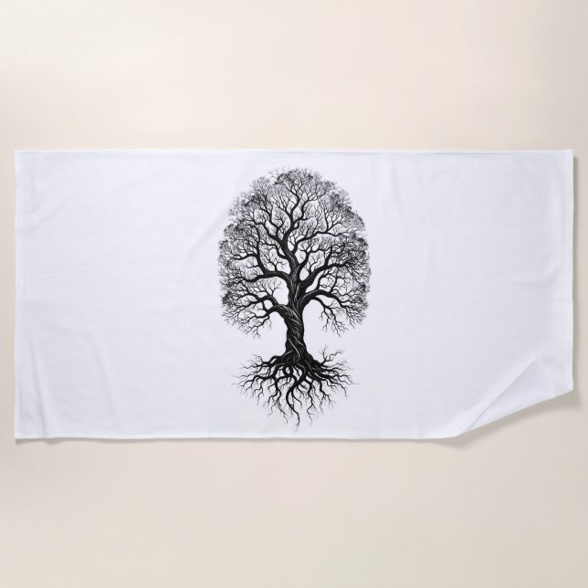 Baum des Lebens Zen-Strandtuch Strandtuch (Vorderseite)