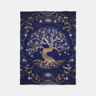Baum des Lebensbösen Auges Fleecedecke