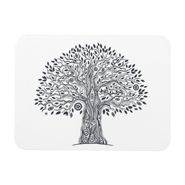 Baum des Lebensdoodles Magnet (Horizontal)