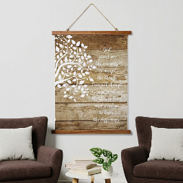 Baum des Lebensfriedens Gebet Wandteppich Mit Holzrahmen