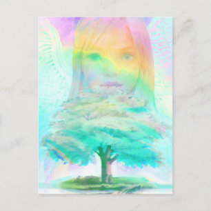 Baum des Lichteffekts Postkarte