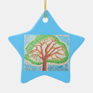 Baum des Life-Star-Ornaments Keramikornament