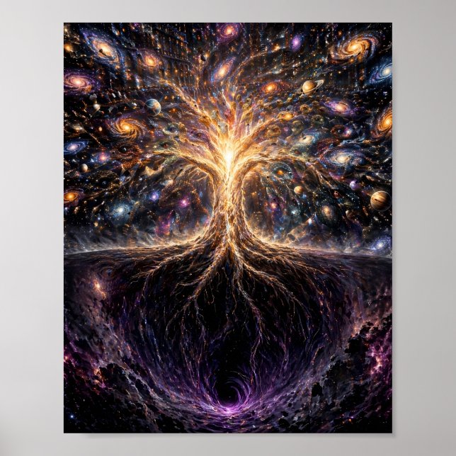 Baum des Schöpfungsplakat Poster (Vorne)