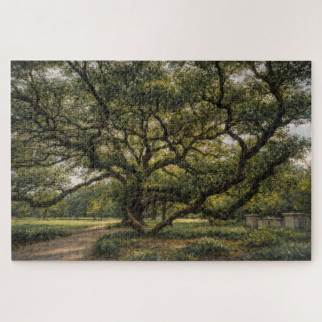 Baum des südlichen Lebens | Live Oak Art | Puzzle (Horizontal)
