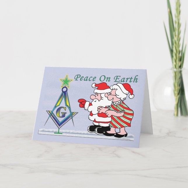 Baum des Weihnachtsmanns Feiertagskarte (Vorderseite)