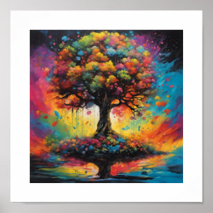 Baum des Wissens von gutes und böses Poster