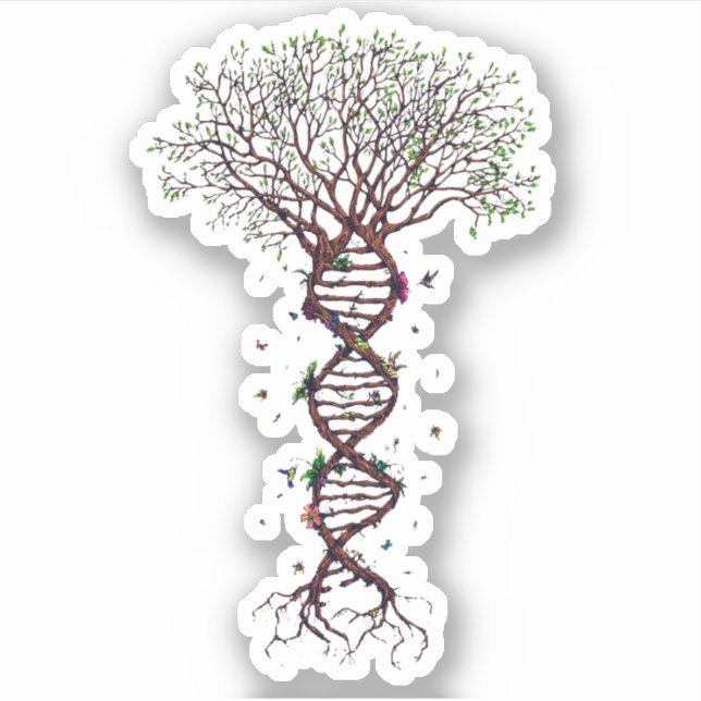 Baum DNA Genetik Biologie Umwelt Aufkleber (Vorderseite)